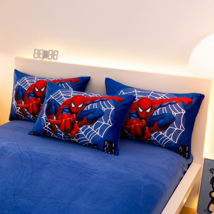 91家纺网 家纺一手货源 找家纺 （总）一电 2025新款外贸跨境电商儿童卡通枕套亲肤牛奶绒学生枕头套子2