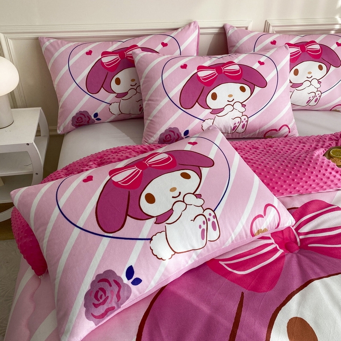 91家纺网 家纺一手货源 找家纺 （总）一电 2025新款外贸跨境电商儿童卡通枕套亲肤牛奶绒学生枕头套子2