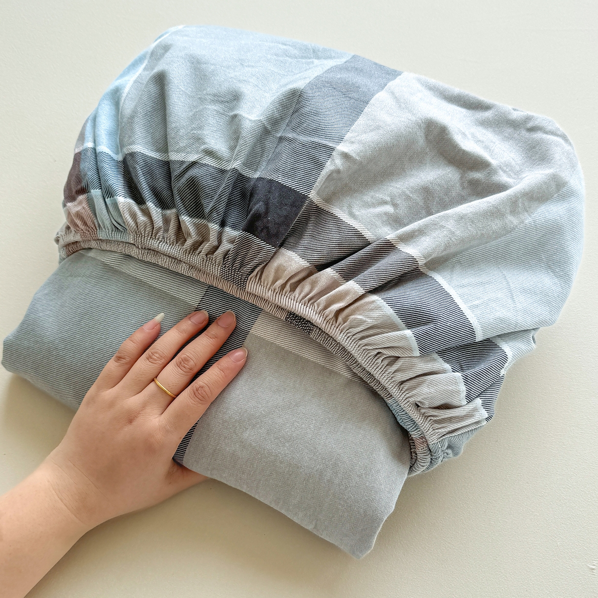 91家纺网 家纺一手货源 找家纺 壹贝家纺 2025新款全棉磨毛床笠系列 布伦特-咖