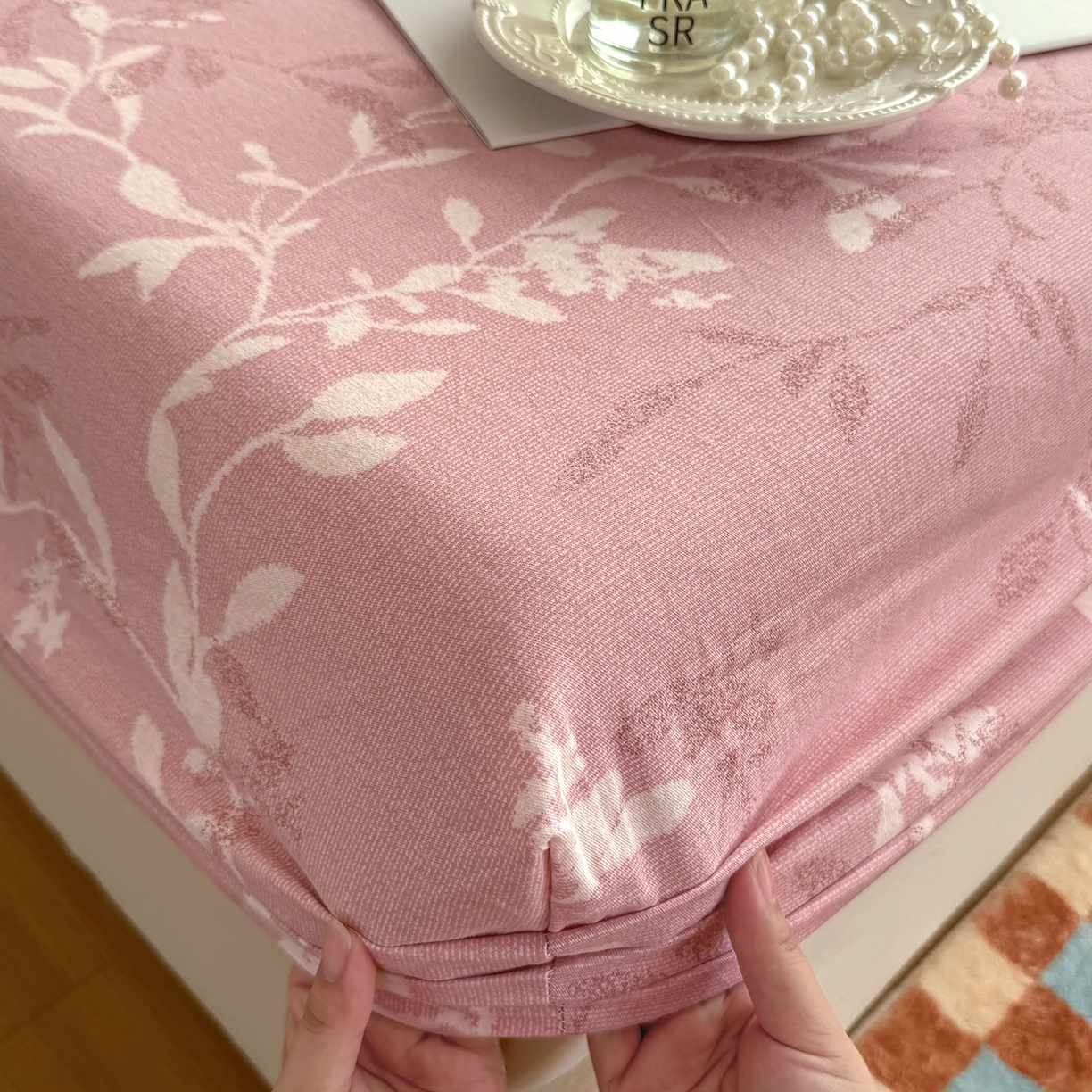 91家纺网 家纺一手货源 找家纺 壹贝家纺 2025新款全棉磨毛床笠系列 春和景明-粉