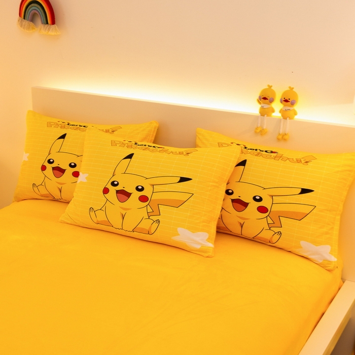 一电 2025新款外贸跨境电商儿童卡通枕套亲肤牛奶绒学生枕头套子2 网红皮卡丘