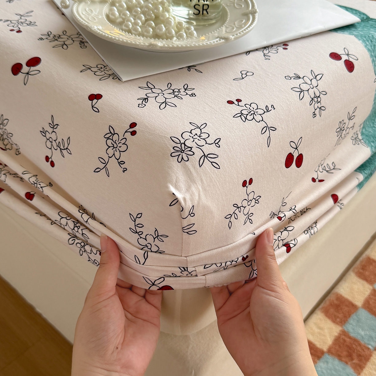 91家纺网 家纺一手货源 找家纺 壹贝家纺 2025新款全棉磨毛床笠系列 凯宝-蓝