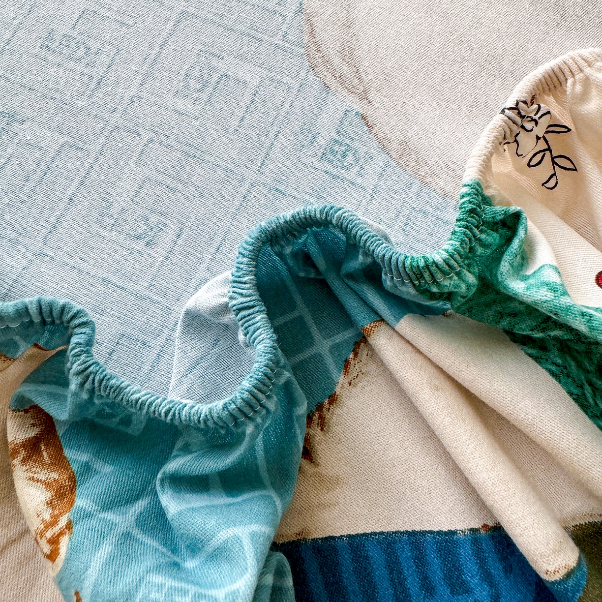 91家纺网 家纺一手货源 找家纺 壹贝家纺 2025新款全棉磨毛床笠系列 凯宝-蓝