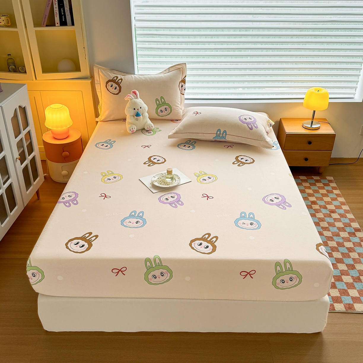 91家纺网 家纺一手货源 找家纺 壹贝家纺 2025新款全棉磨毛床笠系列 拉多-米