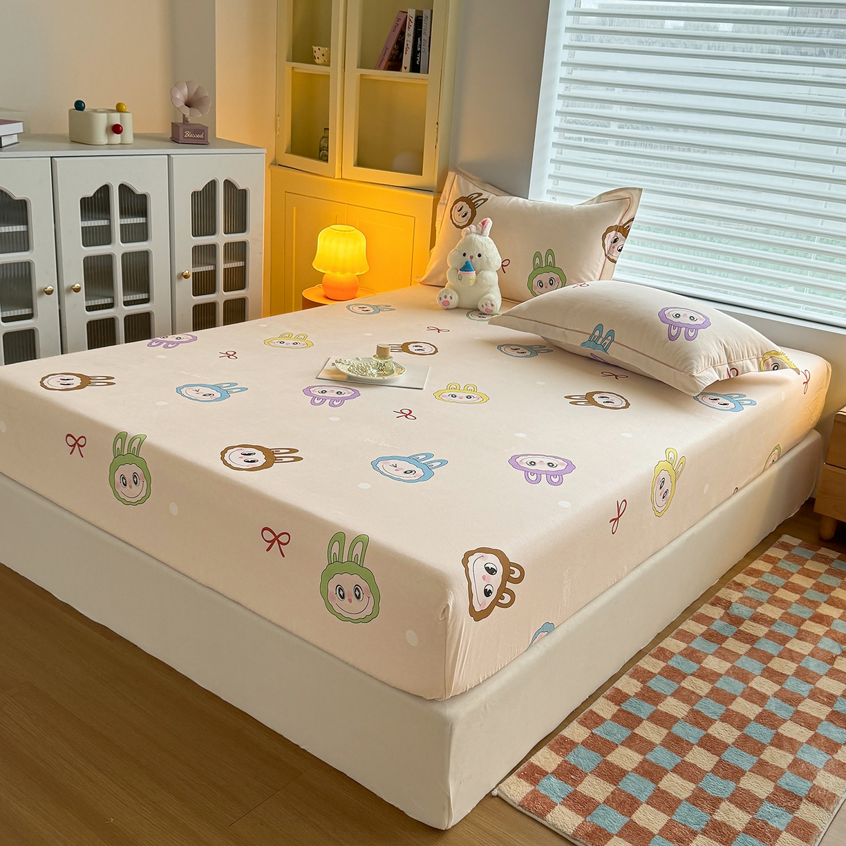 91家纺网 家纺一手货源 找家纺 壹贝家纺 2025新款全棉磨毛床笠系列 拉多-米