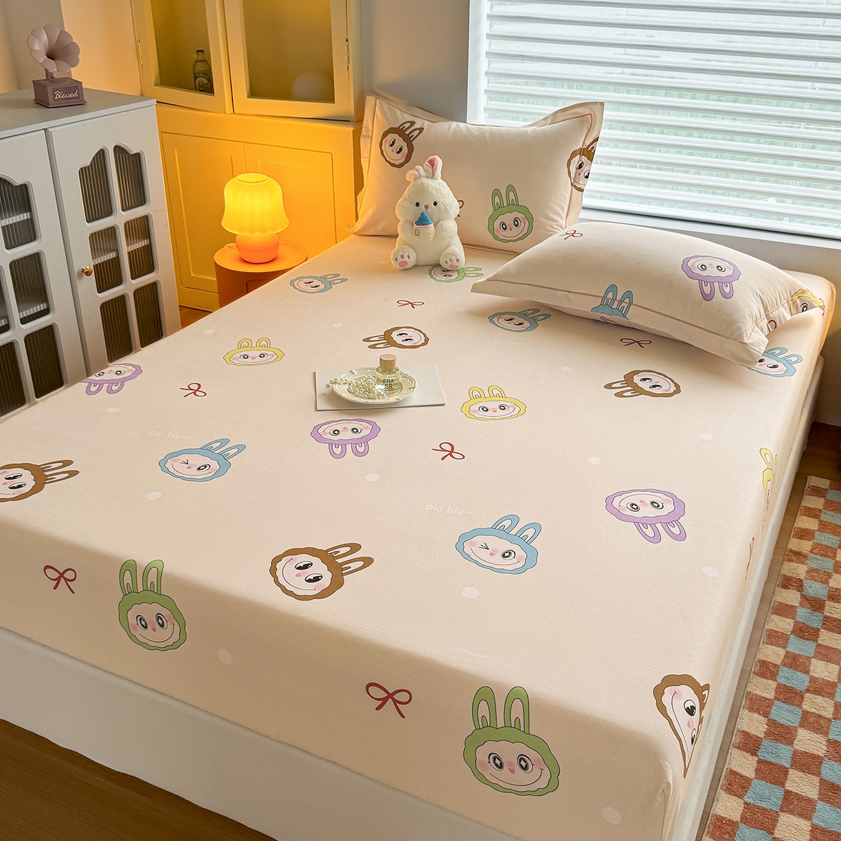 91家纺网 家纺一手货源 找家纺 壹贝家纺 2025新款全棉磨毛床笠系列 拉多-米