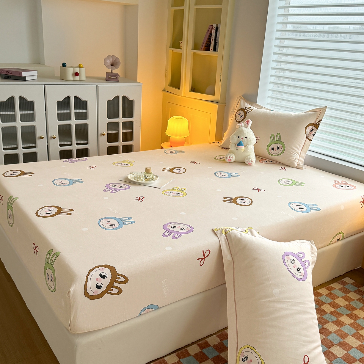 91家纺网 家纺一手货源 找家纺 壹贝家纺 2025新款全棉磨毛床笠系列 拉多-米