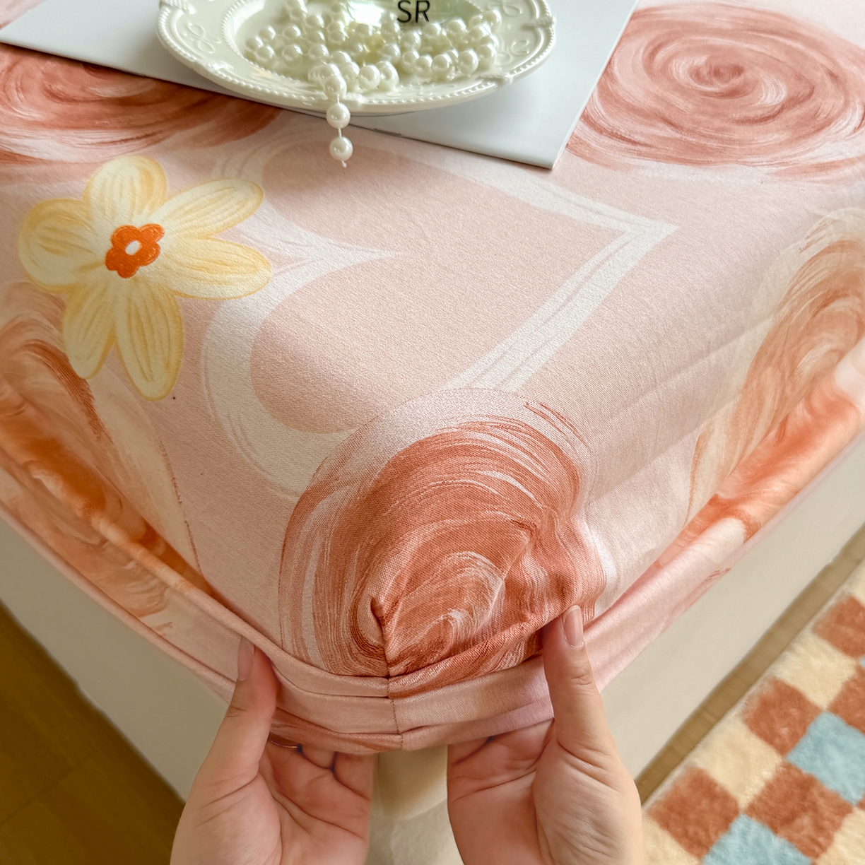 91家纺网 家纺一手货源 找家纺 壹贝家纺 2025新款全棉磨毛床笠系列 浪漫的事