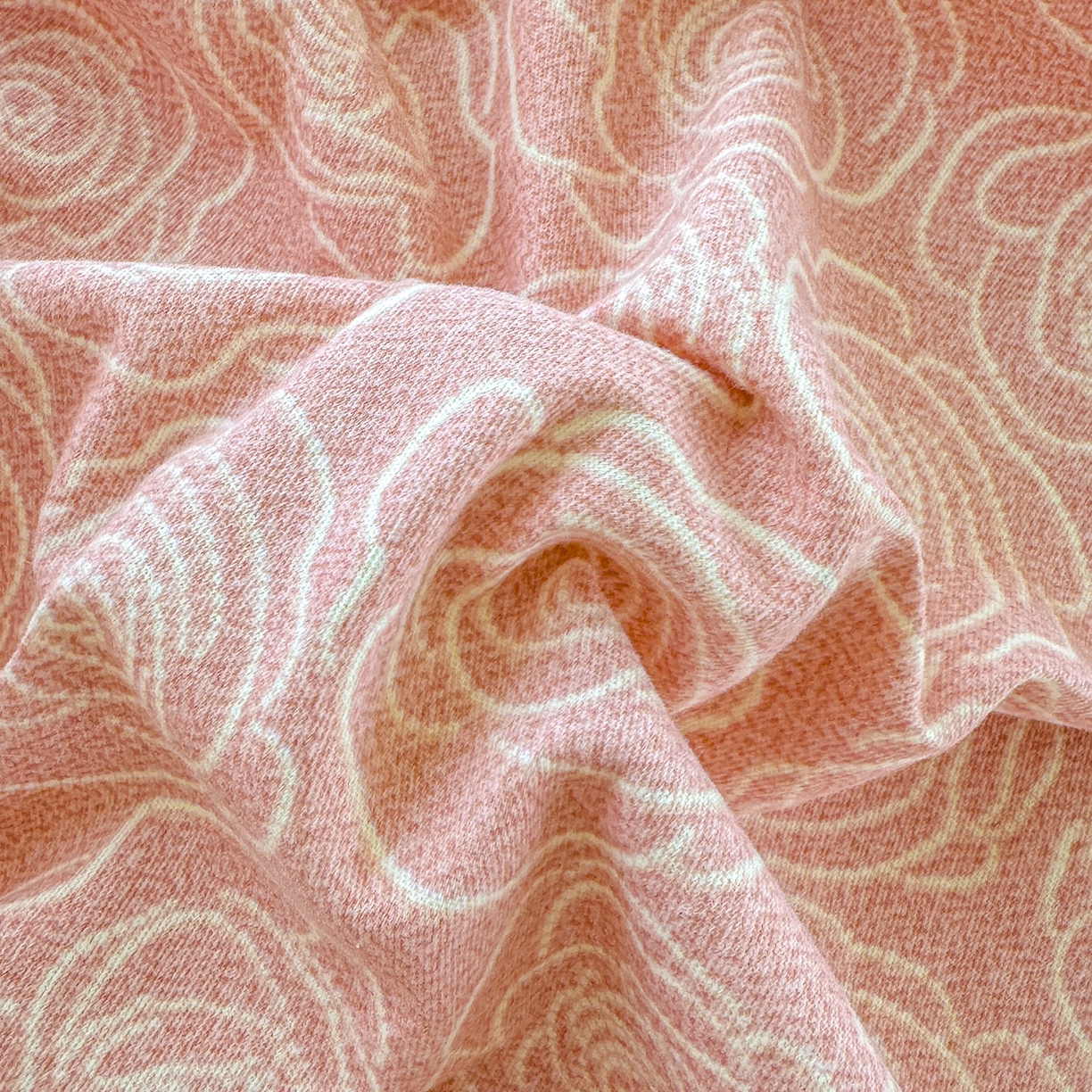 91家纺网 家纺一手货源 找家纺 壹贝家纺 2025新款全棉磨毛床笠系列 玫瑰情缘-粉