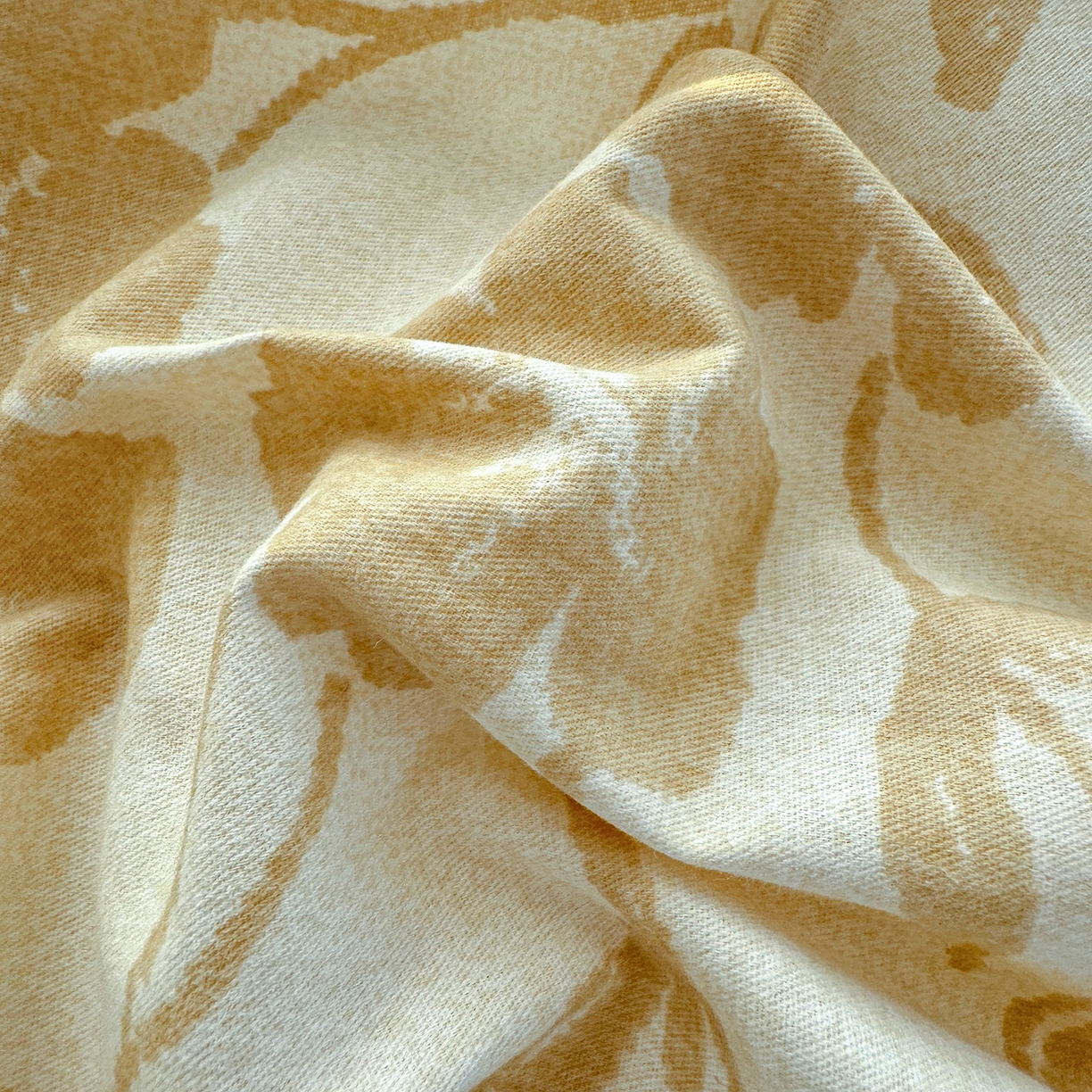 91家纺网 家纺一手货源 找家纺 壹贝家纺 2025新款全棉磨毛床笠系列 梅花印-黄