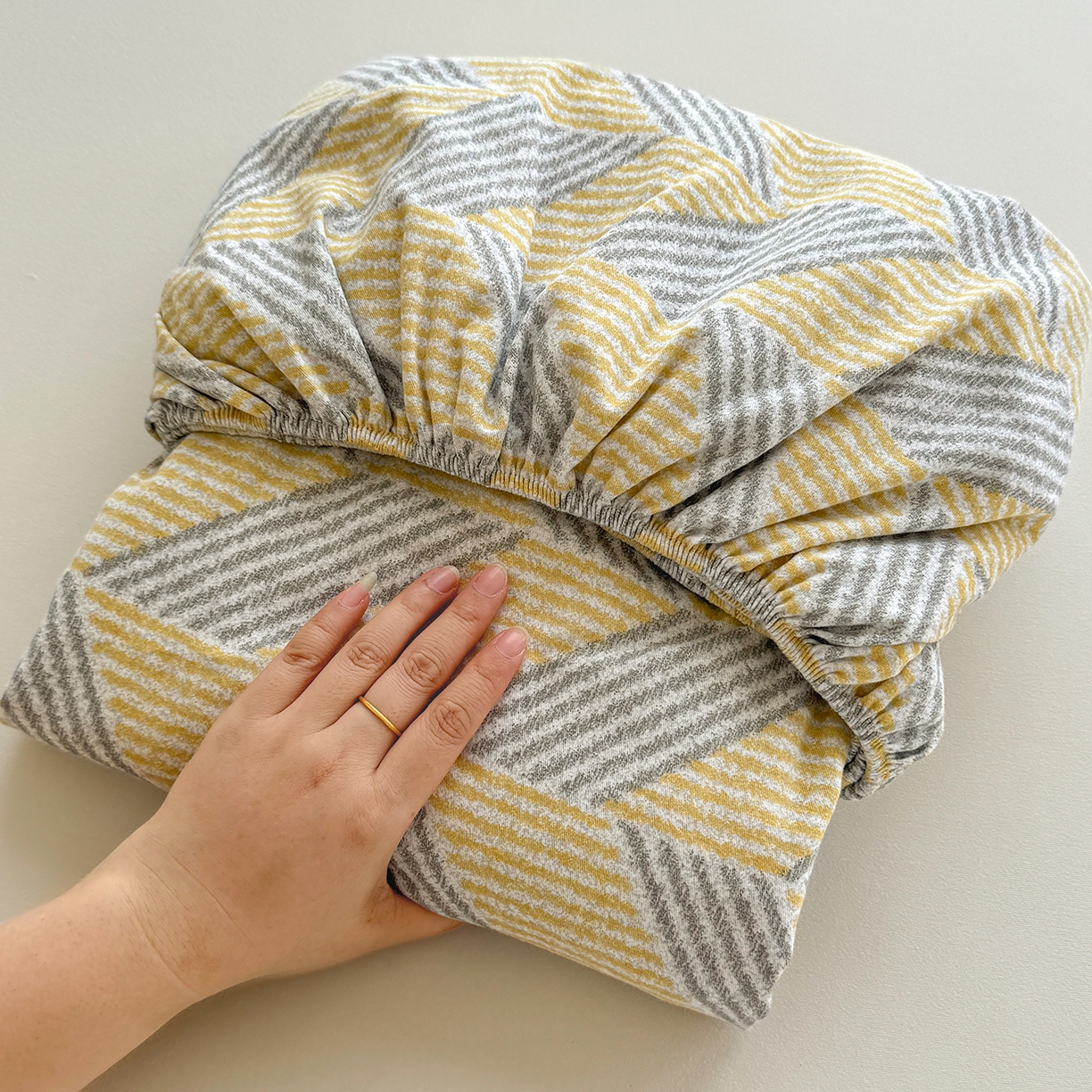 91家纺网 家纺一手货源 找家纺 壹贝家纺 2025新款全棉磨毛床笠系列 施华-灰