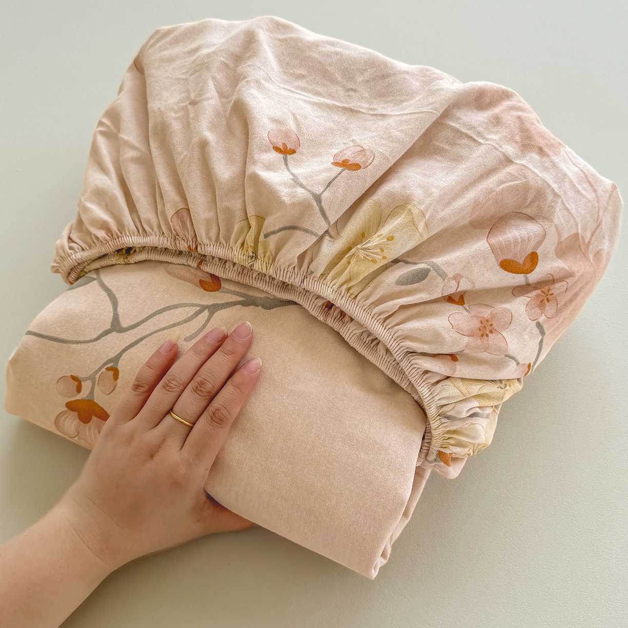 91家纺网 家纺一手货源 找家纺 壹贝家纺 2025新款全棉磨毛床笠系列 十里桃花