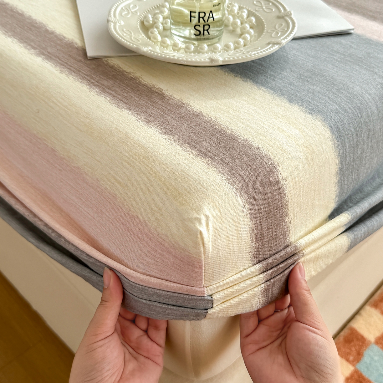 91家纺网 家纺一手货源 找家纺 壹贝家纺 2025新款全棉磨毛床笠系列 信条主义-咖