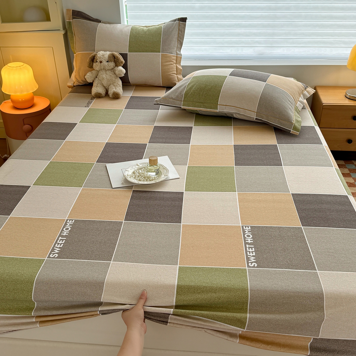 壹贝家纺 2025新款全棉磨毛床笠系列 星辰