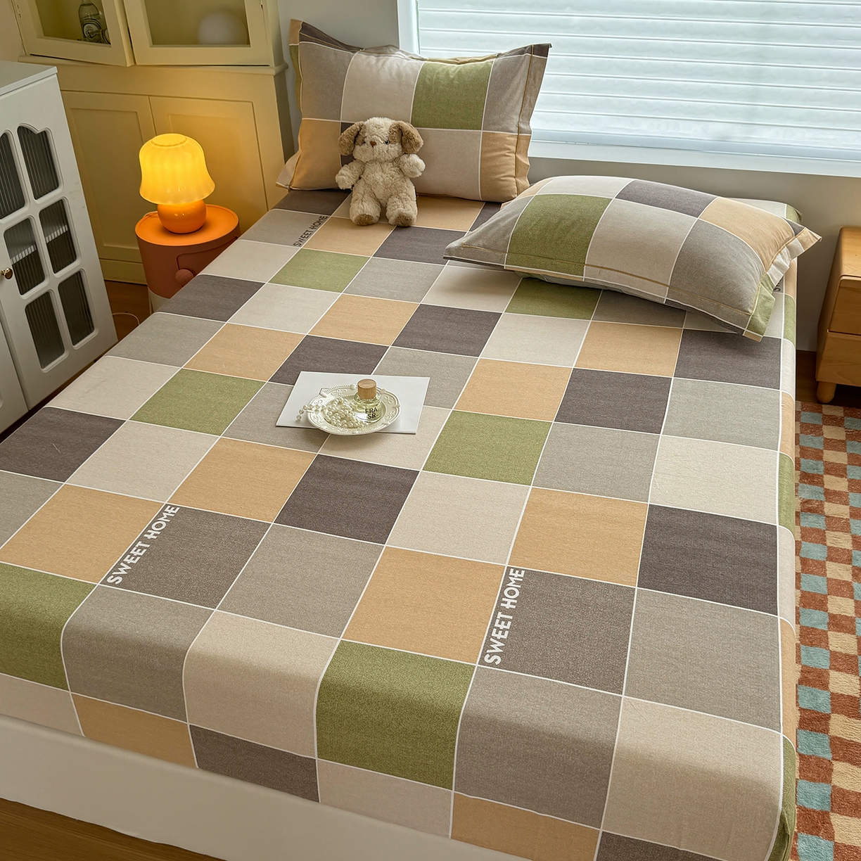 91家纺网 家纺一手货源 找家纺 壹贝家纺 2025新款全棉磨毛床笠系列 星辰