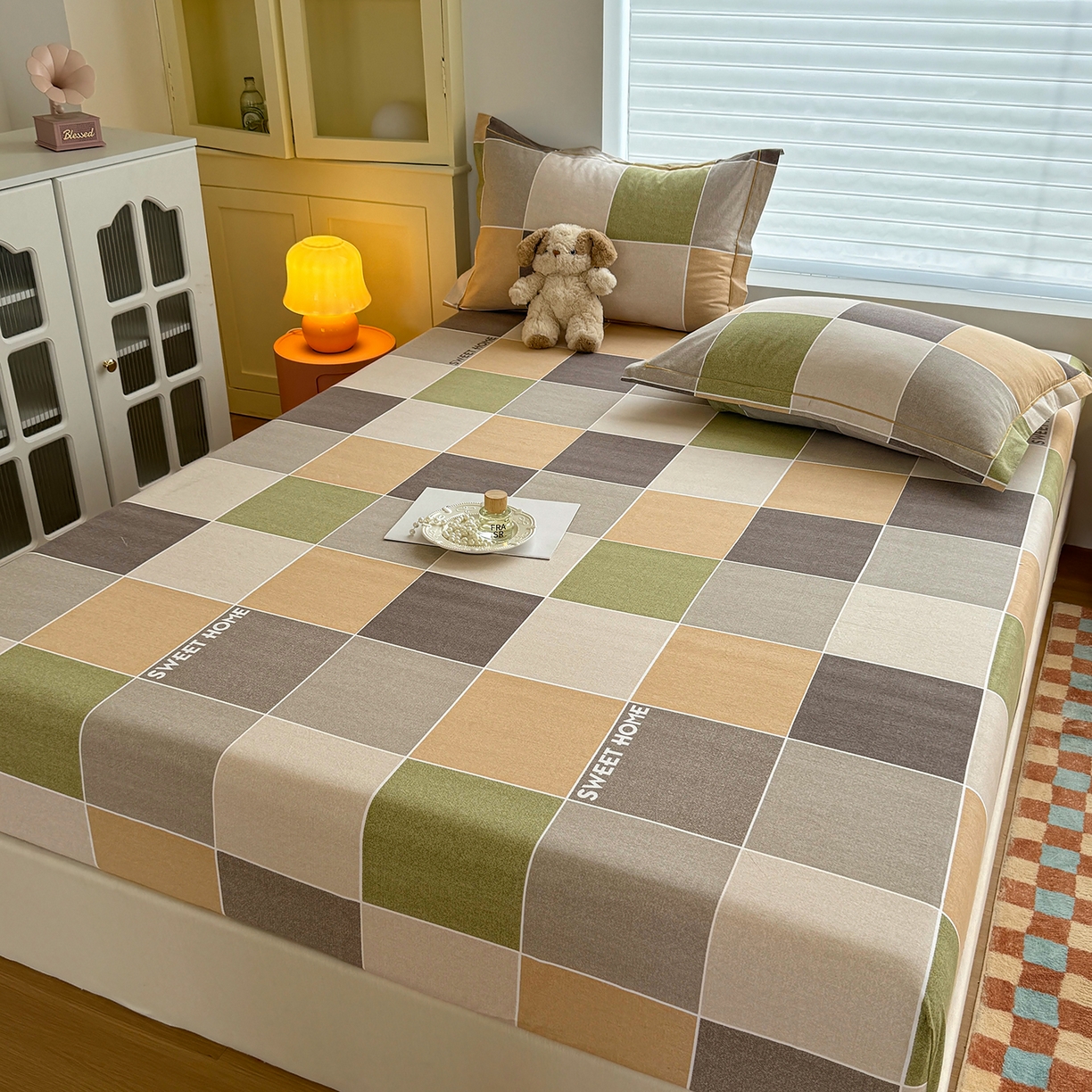 91家纺网 家纺一手货源 找家纺 壹贝家纺 2025新款全棉磨毛床笠系列 星辰