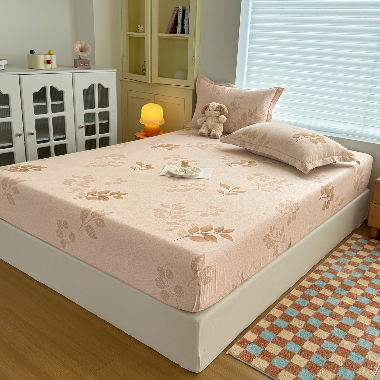 91家纺网 家纺一手货源 找家纺 壹贝家纺 2025新款全棉磨毛床笠系列 叶问