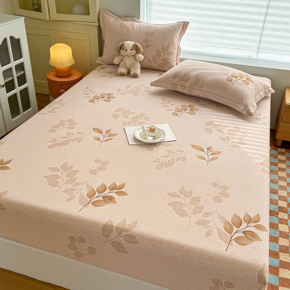 91家纺网 家纺一手货源 找家纺 壹贝家纺 2025新款全棉磨毛床笠系列 叶问