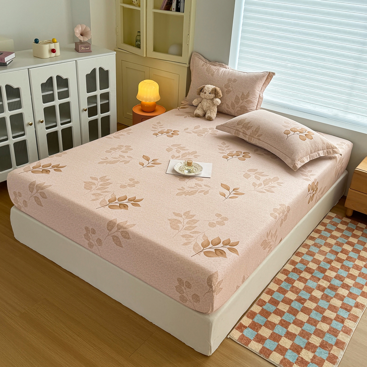 91家纺网 家纺一手货源 找家纺 壹贝家纺 2025新款全棉磨毛床笠系列 叶问