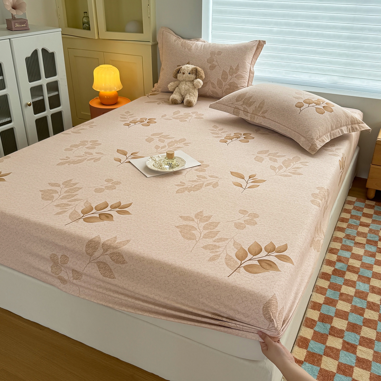 91家纺网 家纺一手货源 找家纺 壹贝家纺 2025新款全棉磨毛床笠系列 叶问