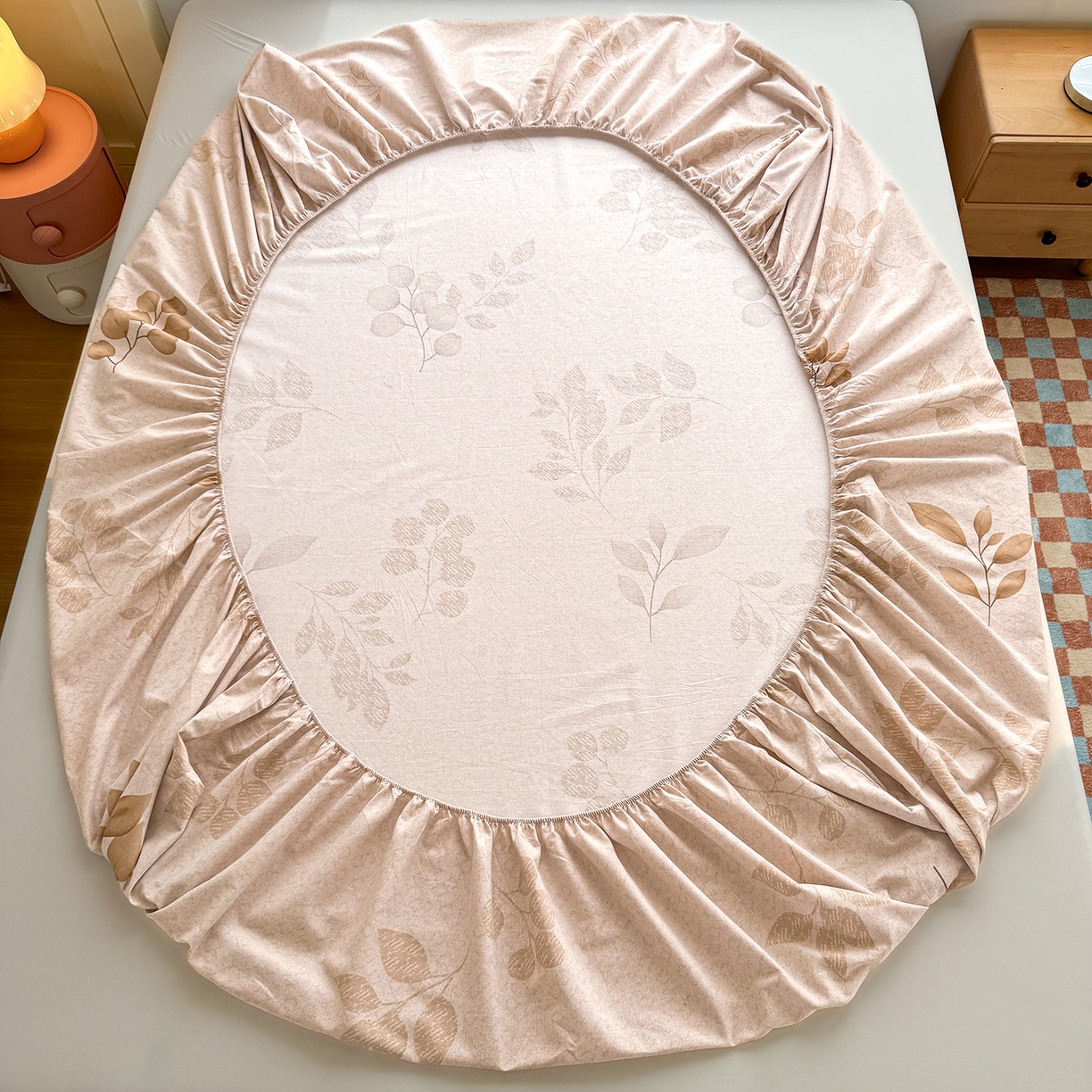 91家纺网 家纺一手货源 找家纺 壹贝家纺 2025新款全棉磨毛床笠系列 叶问