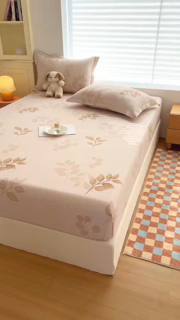 91家纺网 家纺一手货源 找家纺 壹贝家纺 2025新款全棉磨毛床笠系列 叶问