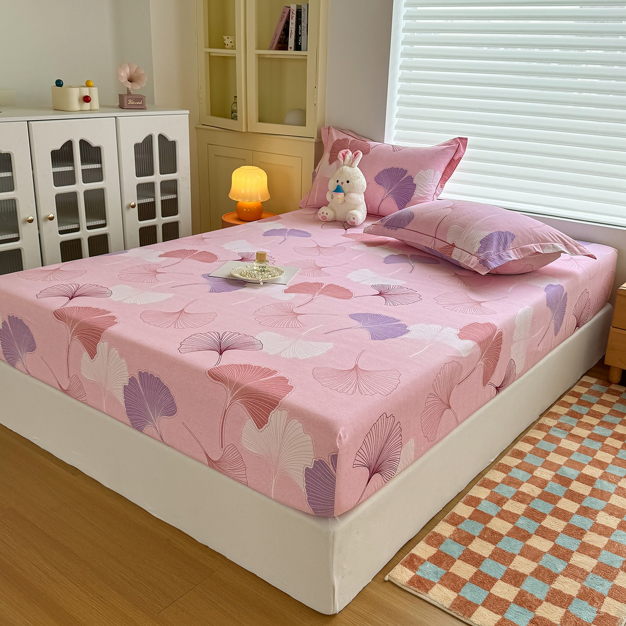 91家纺网 家纺一手货源 找家纺 壹贝家纺 2025新款全棉磨毛床笠系列 一叶知秋