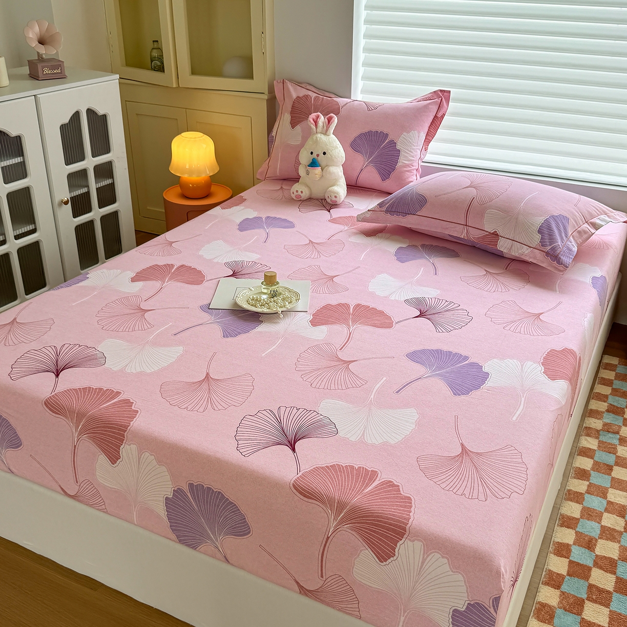 91家纺网 家纺一手货源 找家纺 壹贝家纺 2025新款全棉磨毛床笠系列 一叶知秋