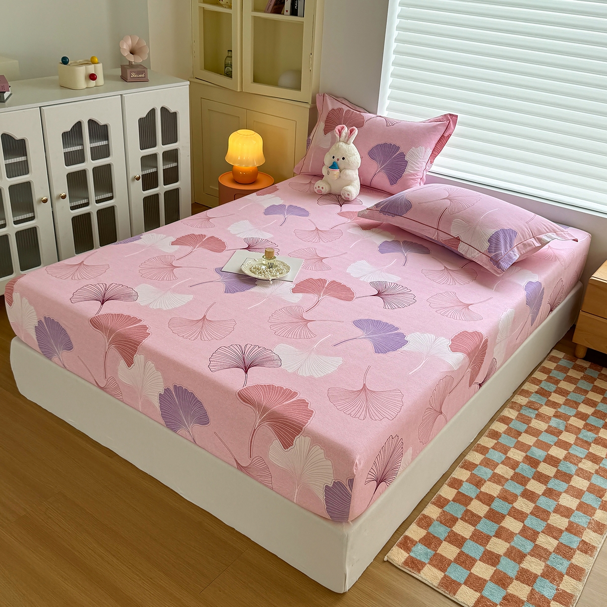 91家纺网 家纺一手货源 找家纺 壹贝家纺 2025新款全棉磨毛床笠系列 一叶知秋