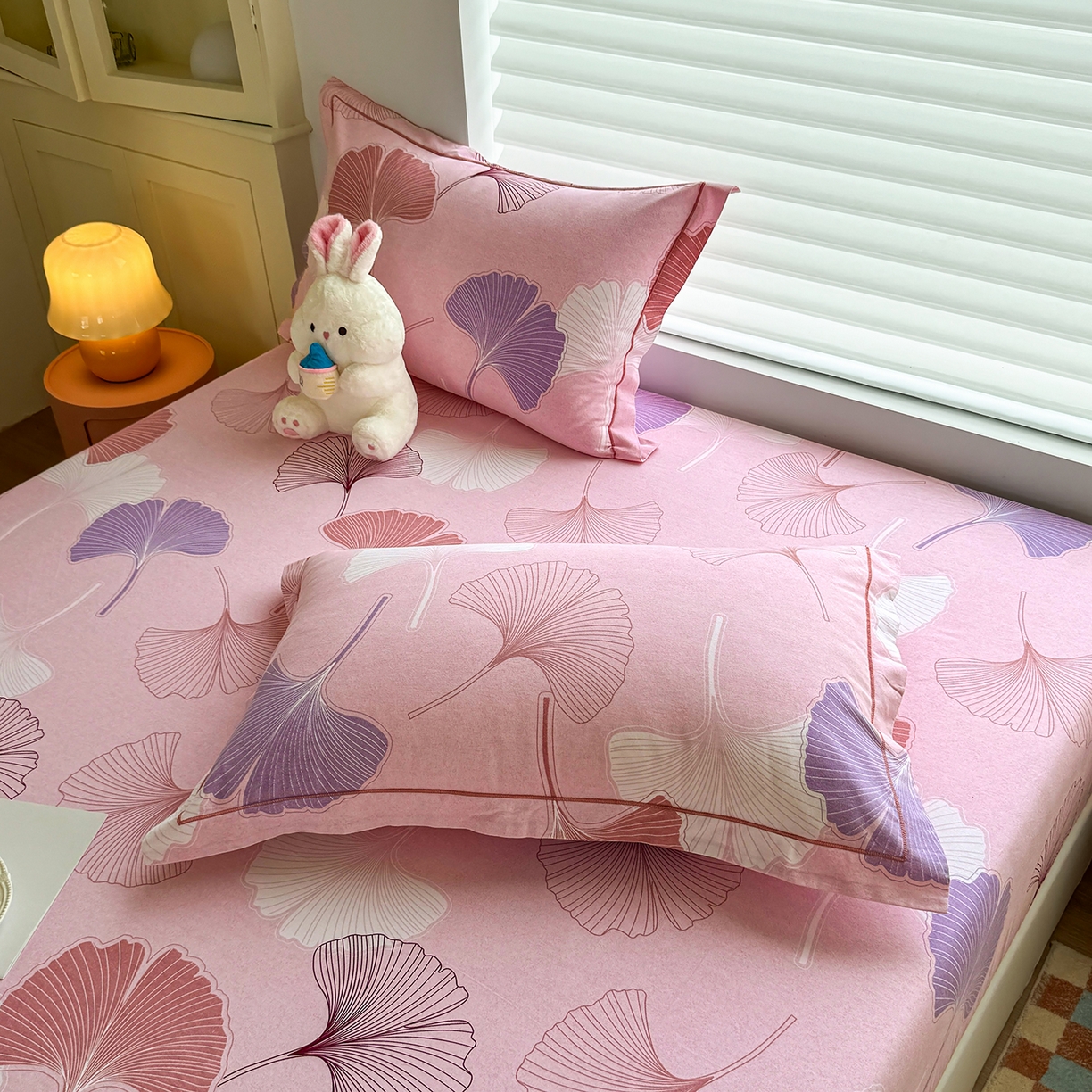 91家纺网 家纺一手货源 找家纺 壹贝家纺 2025新款全棉磨毛床笠系列 一叶知秋