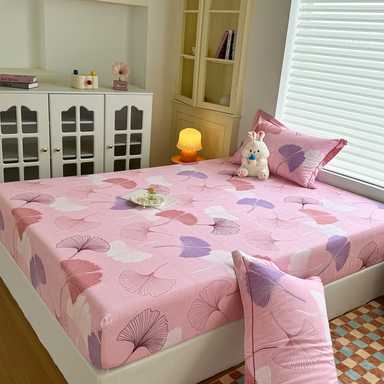 91家纺网 家纺一手货源 找家纺 壹贝家纺 2025新款全棉磨毛床笠系列 一叶知秋