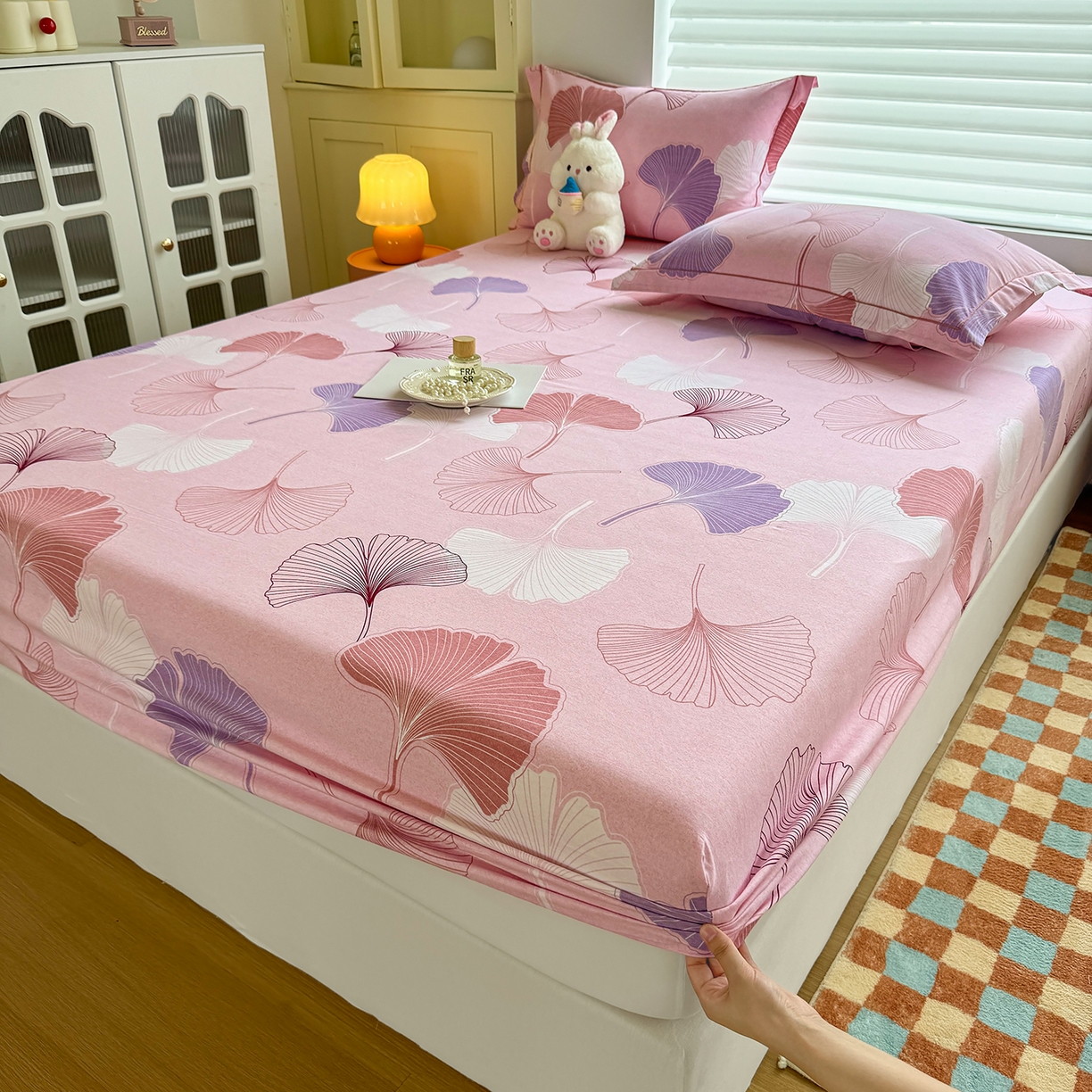 91家纺网 家纺一手货源 找家纺 壹贝家纺 2025新款全棉磨毛床笠系列 一叶知秋