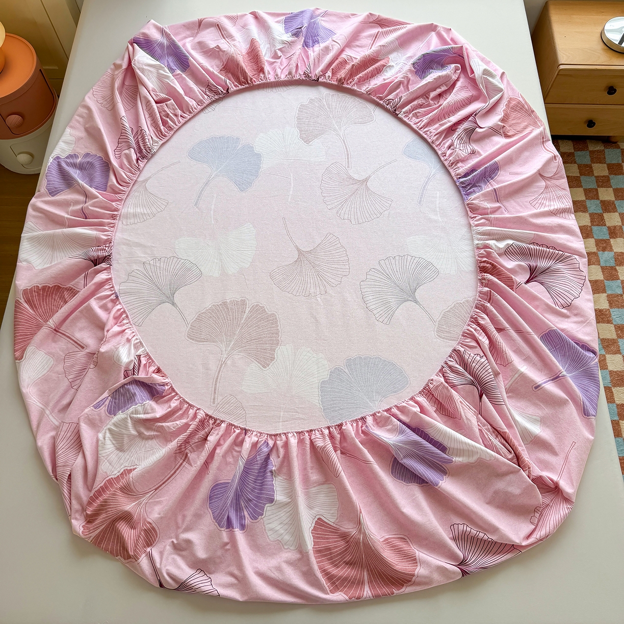 91家纺网 家纺一手货源 找家纺 壹贝家纺 2025新款全棉磨毛床笠系列 一叶知秋