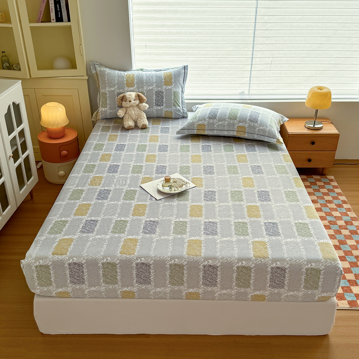 91家纺网 家纺一手货源 找家纺 壹贝家纺 2025新款全棉磨毛床笠系列 月光宝盒