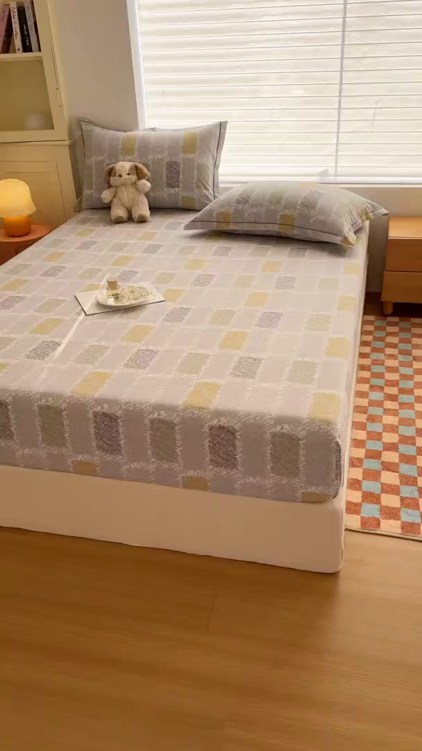 91家纺网 家纺一手货源 找家纺 壹贝家纺 2025新款全棉磨毛床笠系列 月光宝盒