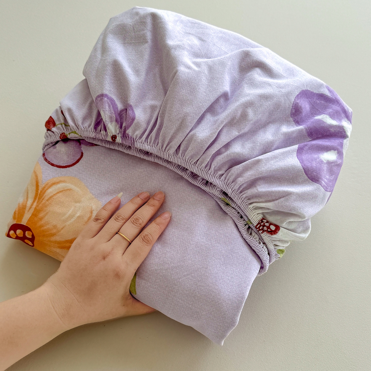 91家纺网 家纺一手货源 找家纺 壹贝家纺 2025新款全棉磨毛床笠系列 紫魅