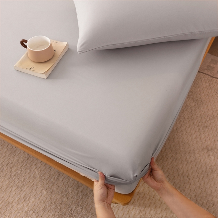 91家纺网 家纺一手货源 找家纺 柏钧家纺 新款外贸跨境电商热销款印花床笠三件套 灰色