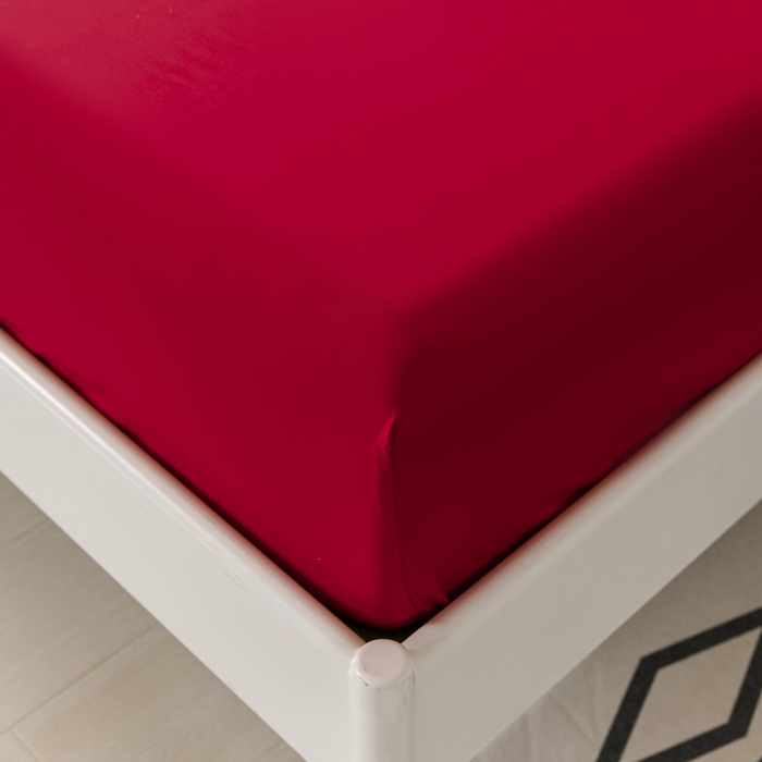 91家纺网 家纺一手货源 找家纺 柏钧家纺 新款外贸跨境电商热销款印花床笠三件套 红色