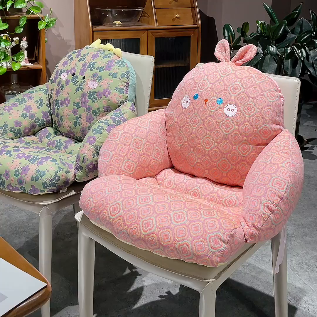 91家纺网 家纺一手货源 找家纺 （总）仟亿莱 2025新款碎花三层纱半包围坐垫