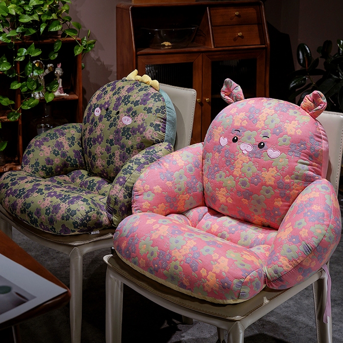 91家纺网 家纺一手货源 找家纺 （总）仟亿莱 2025新款碎花三层纱半包围坐垫