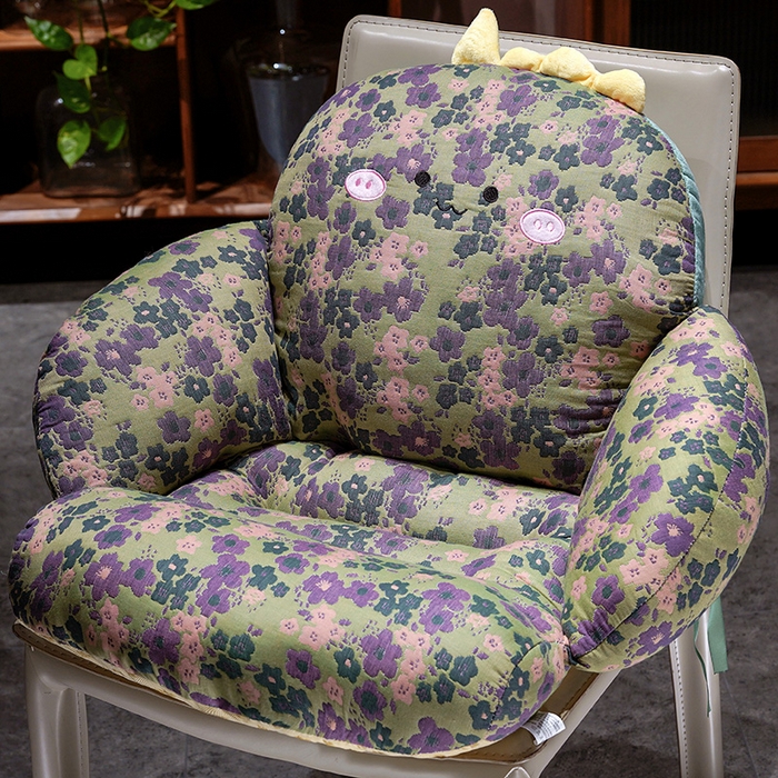 91家纺网 家纺一手货源 找家纺 （总）仟亿莱 2025新款碎花三层纱半包围坐垫