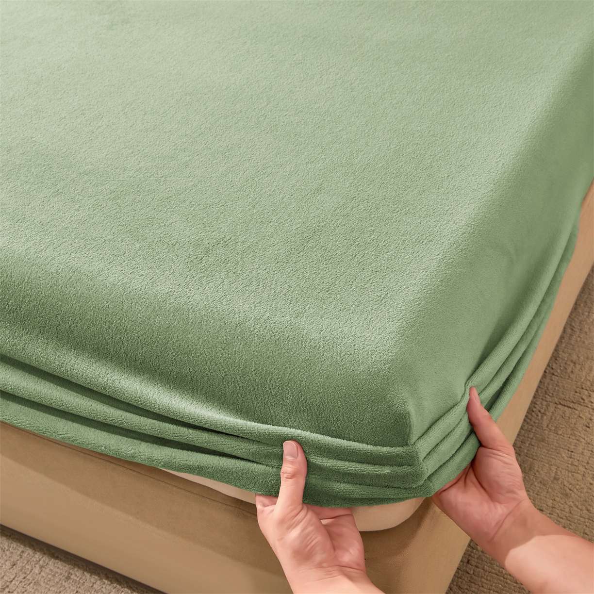 91家纺网 家纺一手货源 找家纺 （总）女子家纺 2025新款牛奶绒纯色床笠