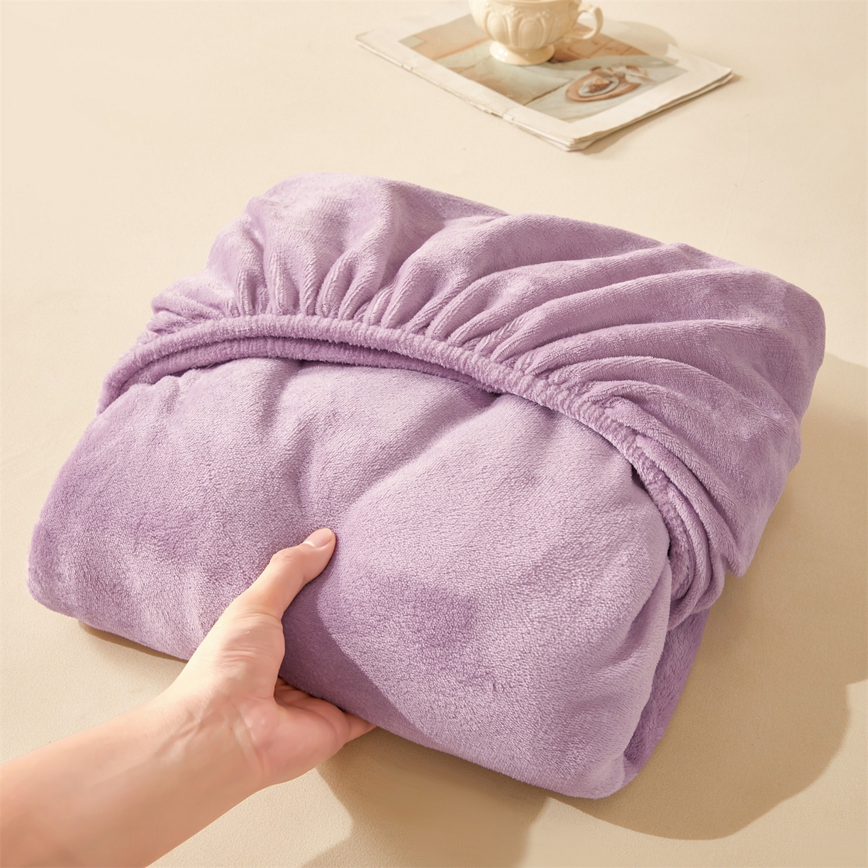 91家纺网 家纺一手货源 找家纺 （总）女子家纺 2025新款牛奶绒纯色床笠