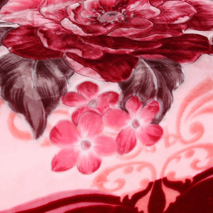 91家纺网 家纺一手货源 找家纺 新月家纺（锦威郎） 2025新款加厚超柔月光毯 976酒红