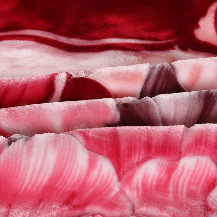 91家纺网 家纺一手货源 找家纺 新月家纺（锦威郎） 2025新款加厚超柔月光毯 976酒红