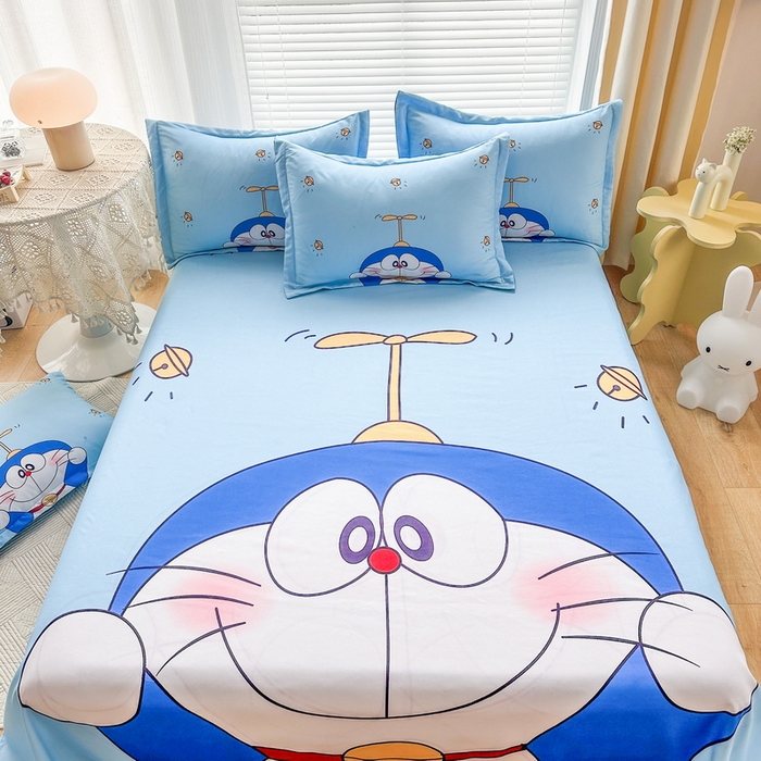 91家纺网 家纺一手货源 找家纺 一电 2025新款卡通床单单件被单学生宿舍被罩三件套单人儿童上下床床单-第一批 可爱叮当