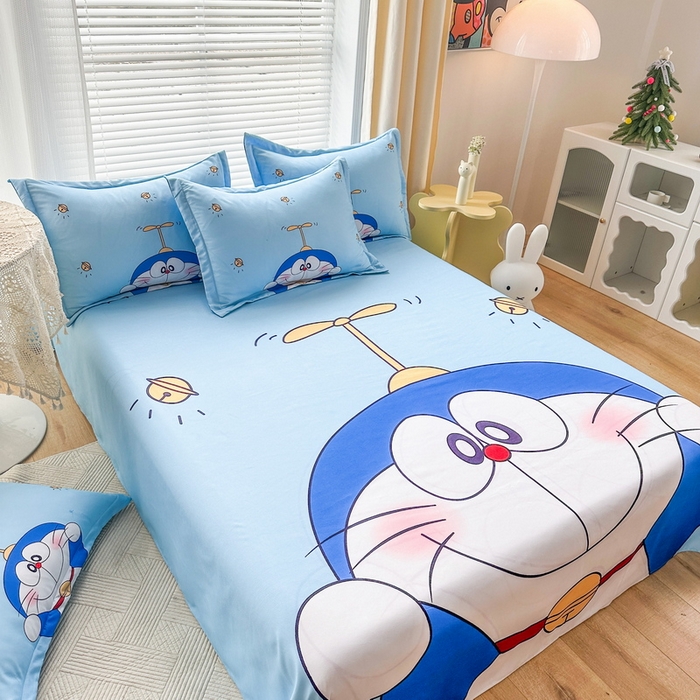 91家纺网 家纺一手货源 找家纺 一电 2025新款卡通床单单件被单学生宿舍被罩三件套单人儿童上下床床单-第一批 可爱叮当