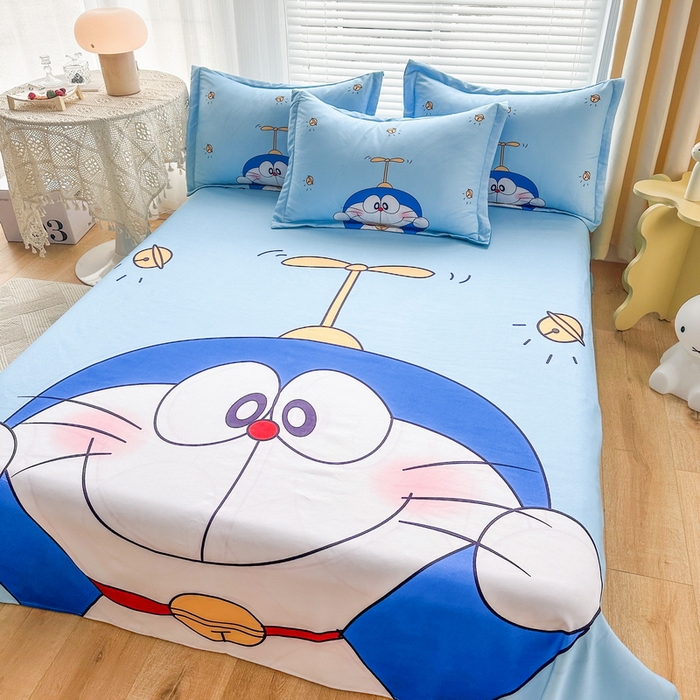 91家纺网 家纺一手货源 找家纺 一电 2025新款卡通床单单件被单学生宿舍被罩三件套单人儿童上下床床单-第一批 可爱叮当