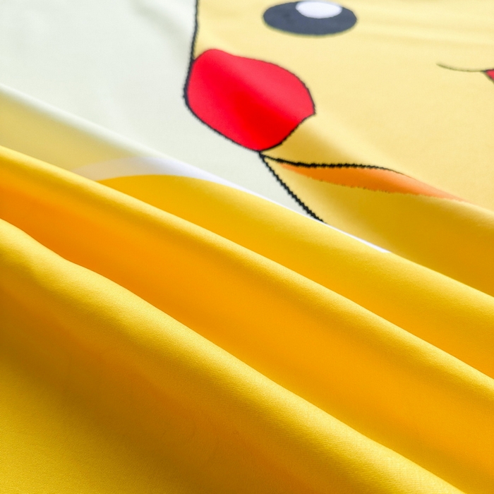 91家纺网 家纺一手货源 找家纺 一电 2025新款卡通床单单件被单学生宿舍被罩三件套单人儿童上下床床单-第一批 奔跑皮卡丘