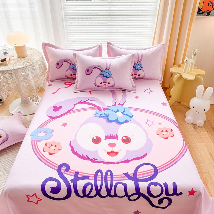91家纺网 家纺一手货源 找家纺 一电 2025新款卡通床单单件被单学生宿舍被罩三件套单人儿童上下床床单-第一批 可爱星黛露